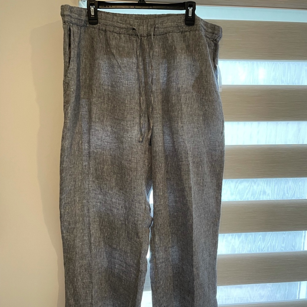 Charter Club Gray Linen Pants (New)